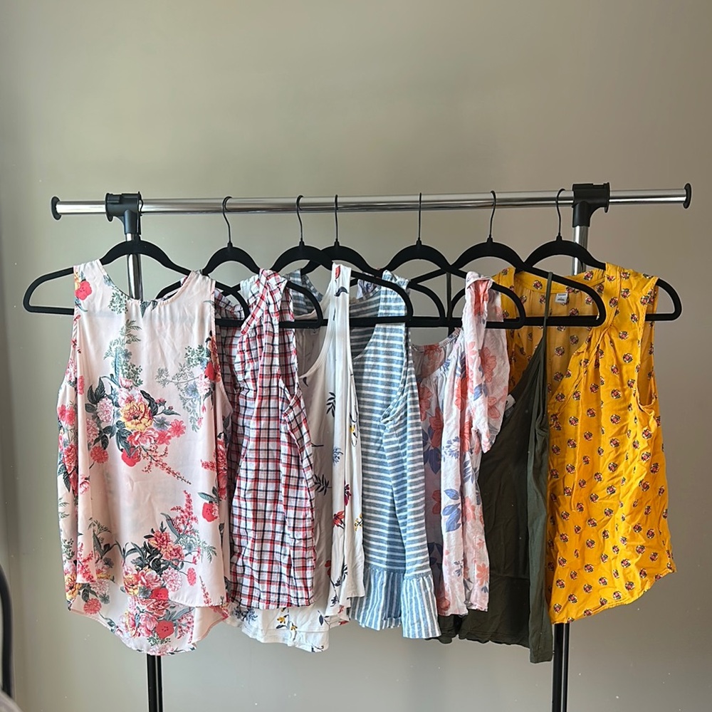 Floral and Patterned Sleeveless Tops Collection
